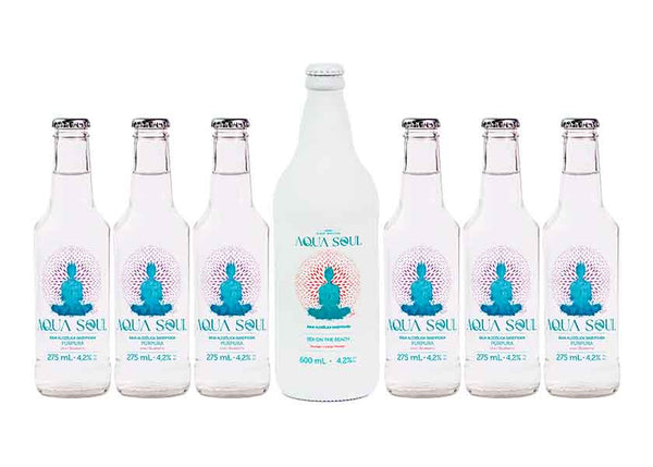 Aqua Soul Púrpura 6 Garrafas 275ml + 1 Garrafa 600ml Sex on the Beach Aqua Soul