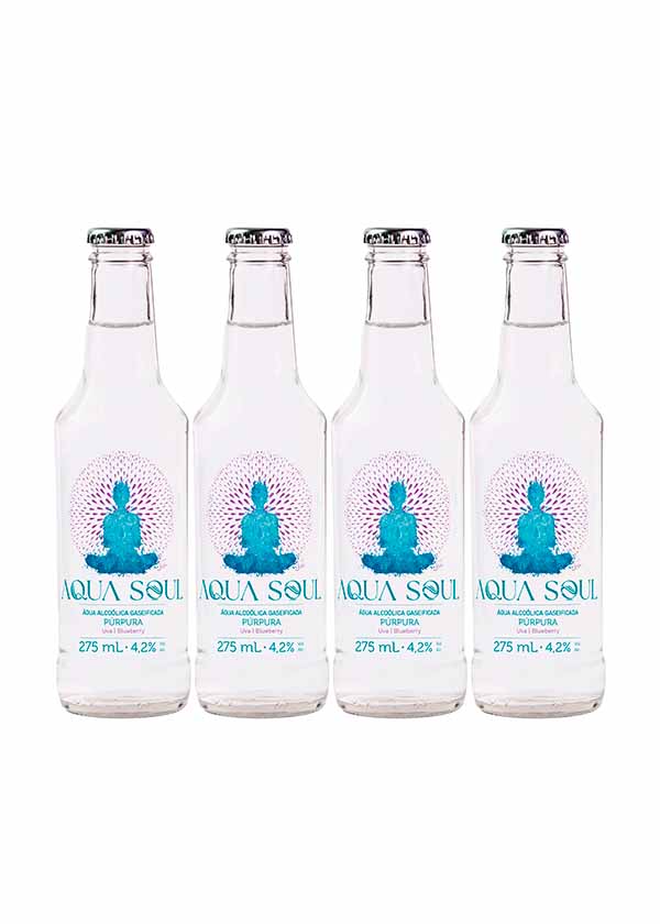 Sabor Púrpura 4 Garrafas 275ml Aqua Soul