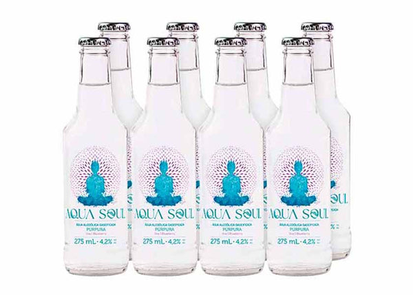 Sabor Púrpura 8 Garrafas 275ml Aqua Soul